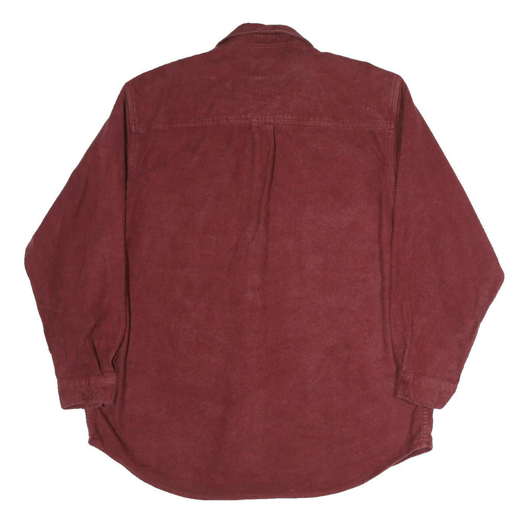 MOOSE AND CREEK Mens Maroon Shirt XL Button Front Cotton Pockets Casual