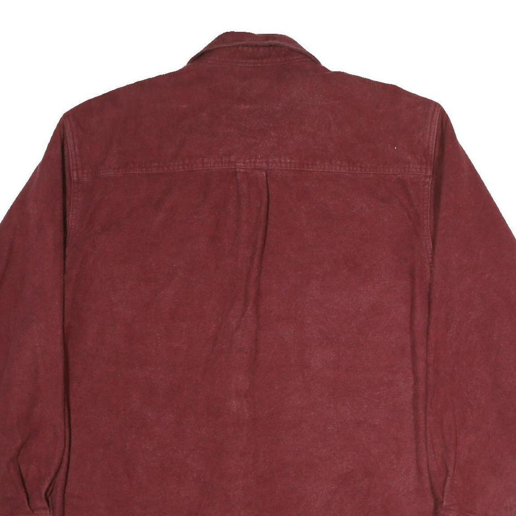 MOOSE AND CREEK Mens Maroon Shirt XL Button Front Cotton Pockets Casual
