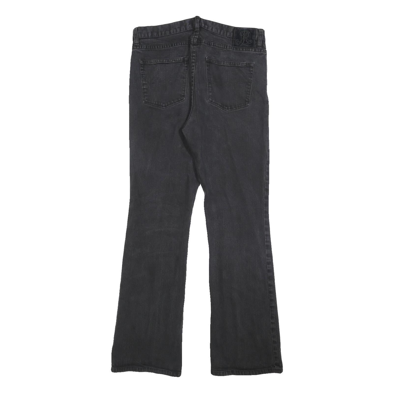 LAUREN RALPH LAUREN Womens Slim Fit Black Denim Jeans Cotton Blend W32 L30