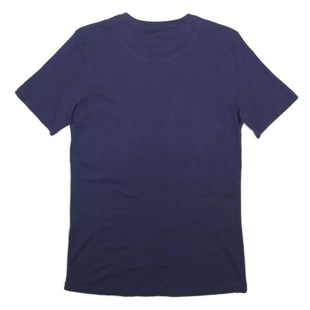 ELLESSE Mens Navy Blue Graphic T-Shirt S Short Sleeve Crew Neck Logo Print