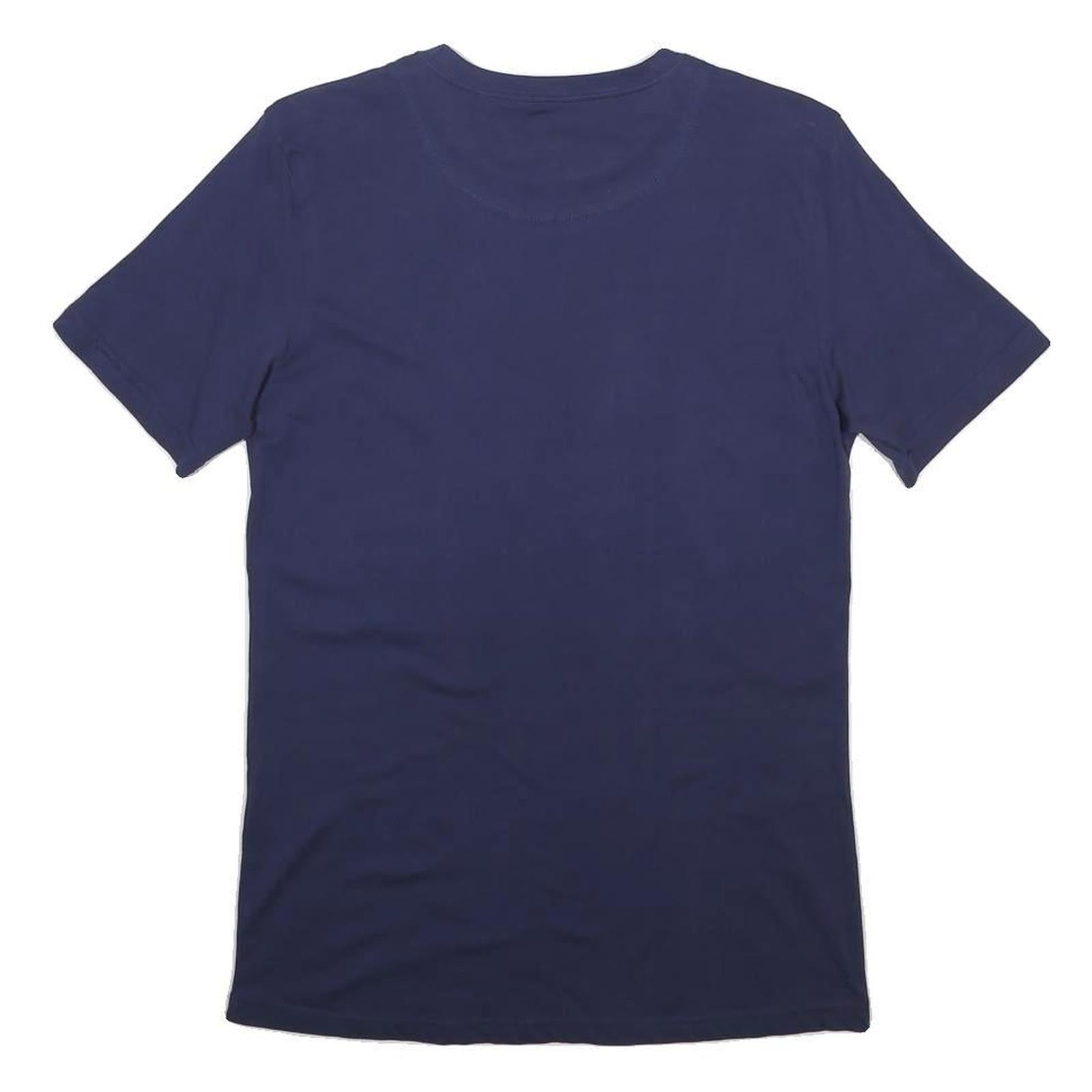 ELLESSE Mens Navy Blue Graphic T-Shirt S Short Sleeve Crew Neck Logo Print