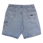 WRANGLER Womens Denim Blue Casual Shorts L W38 Relaxed Fit Cotton Pockets
