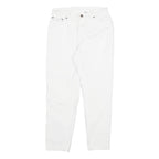 LEVI'S Womens Relaxed White Denim Jeans Cotton Blend Zip W28 L26 Classic Casual
