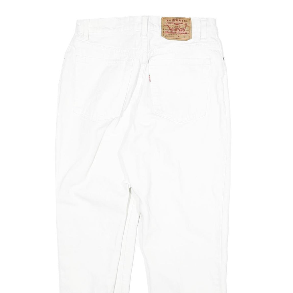LEVI'S Womens Relaxed White Denim Jeans Cotton Blend Zip W28 L26 Classic Casual