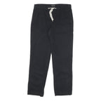 POLO RALPH LAUREN Womens Cotton Blend Black Regular Drawstring Trousers W32 L32