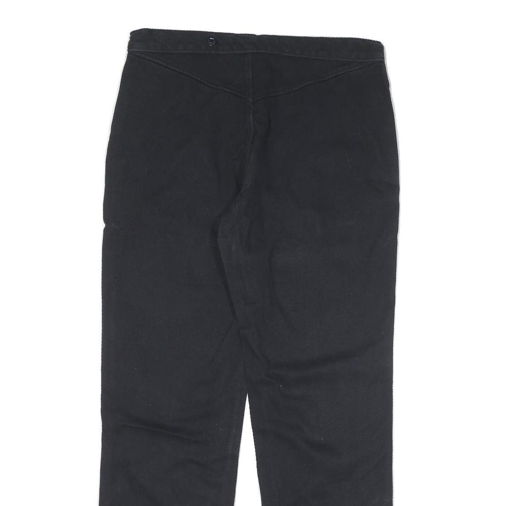 POLO RALPH LAUREN Womens Cotton Blend Black Regular Drawstring Trousers W32 L32