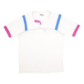 FILA Mens White & Blue Polo Shirt XL Short Sleeve Cotton Classic Sport