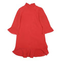 KAREN MILLEN Womens Red Day Polyester Plain 3/4 Sleeve Knee Length UK 14 Dress