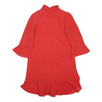 KAREN MILLEN Womens Red Day Polyester Plain 3/4 Sleeve Knee Length UK 14 Dress