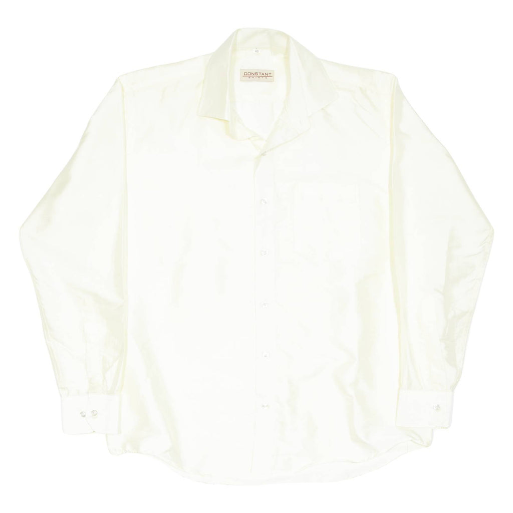 CONSTANT SHIRTS Mens Plain Shirt Yellow Long Sleeve L