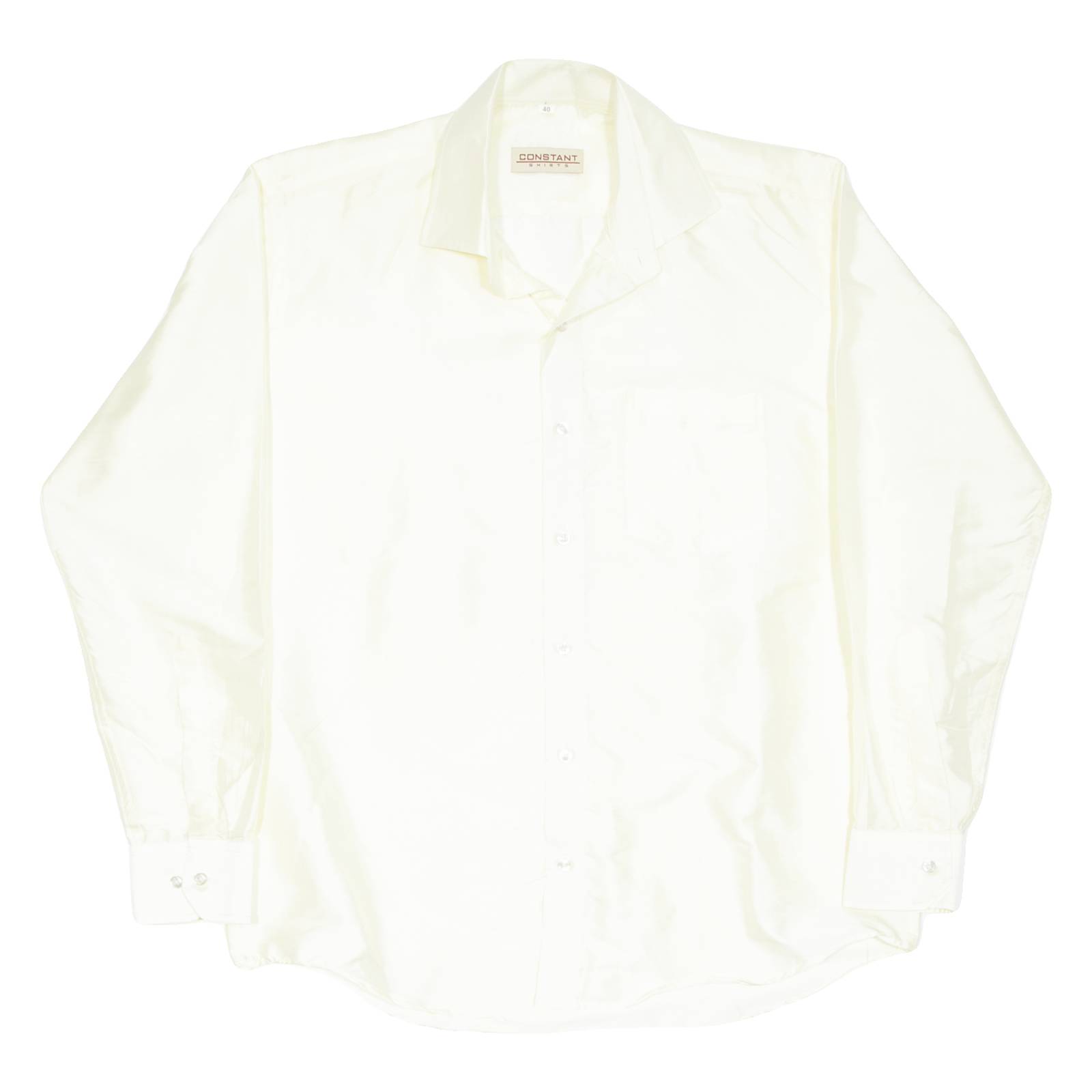 CONSTANT SHIRTS Mens Plain Shirt Yellow Long Sleeve L