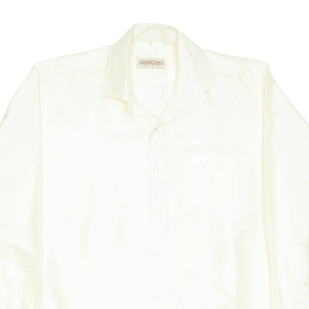 CONSTANT SHIRTS Mens Plain Shirt Yellow Long Sleeve L
