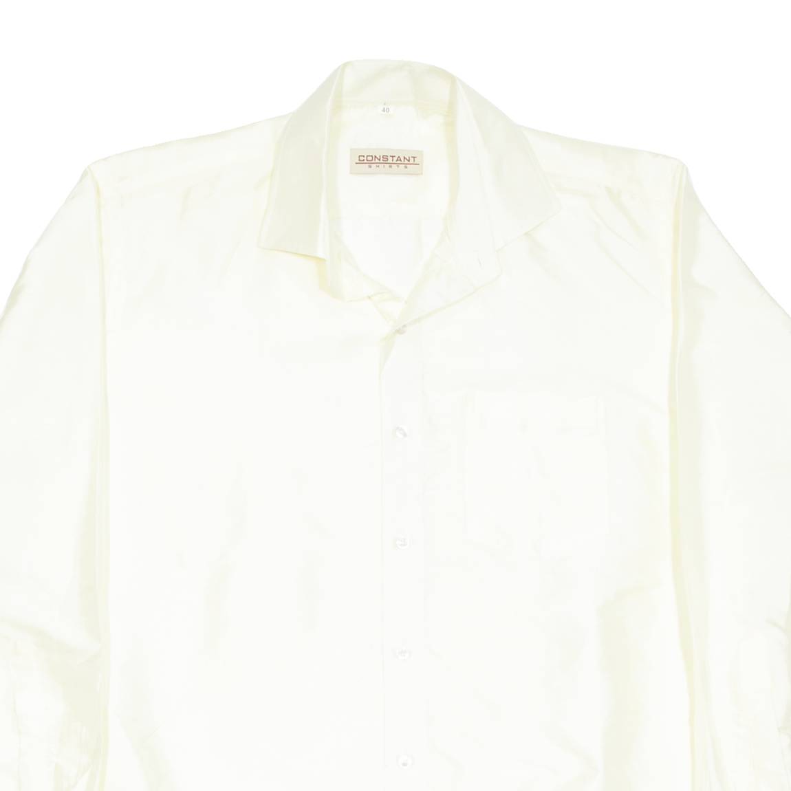 CONSTANT SHIRTS Mens Plain Shirt Yellow Long Sleeve L
