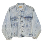 LEVI'S Womens Blue Denim Jacket L Cotton Blend Button Closure Classic