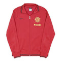 NIKE Mens Red Manchester United Zip Jacket L Polyester Blend Sportswear