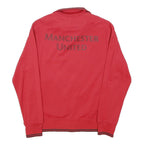 NIKE Mens Red Manchester United Zip Jacket L Polyester Blend Sportswear