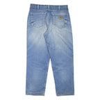 CARHARTT Blanket Lined Workwear Mens Jeans Blue Tapered Stone Wash W35 L30