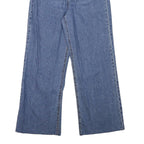 H&M Womens Relaxed Blue Denim Raw Hem Wide-Leg Jeans W27 L27 Relaxed Fit