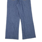 H&M Womens Relaxed Blue Denim Raw Hem Wide-Leg Jeans W27 L27 Relaxed Fit