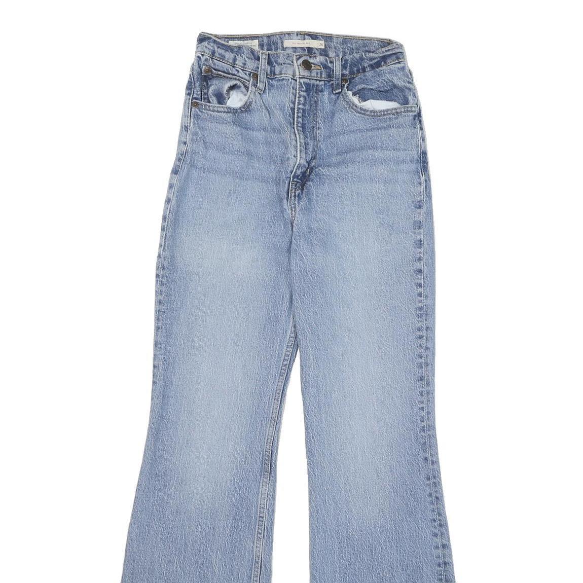 LEVI'S Womens Blue Regular Flared Denim Light W26 L30 Classic Fit Jeans