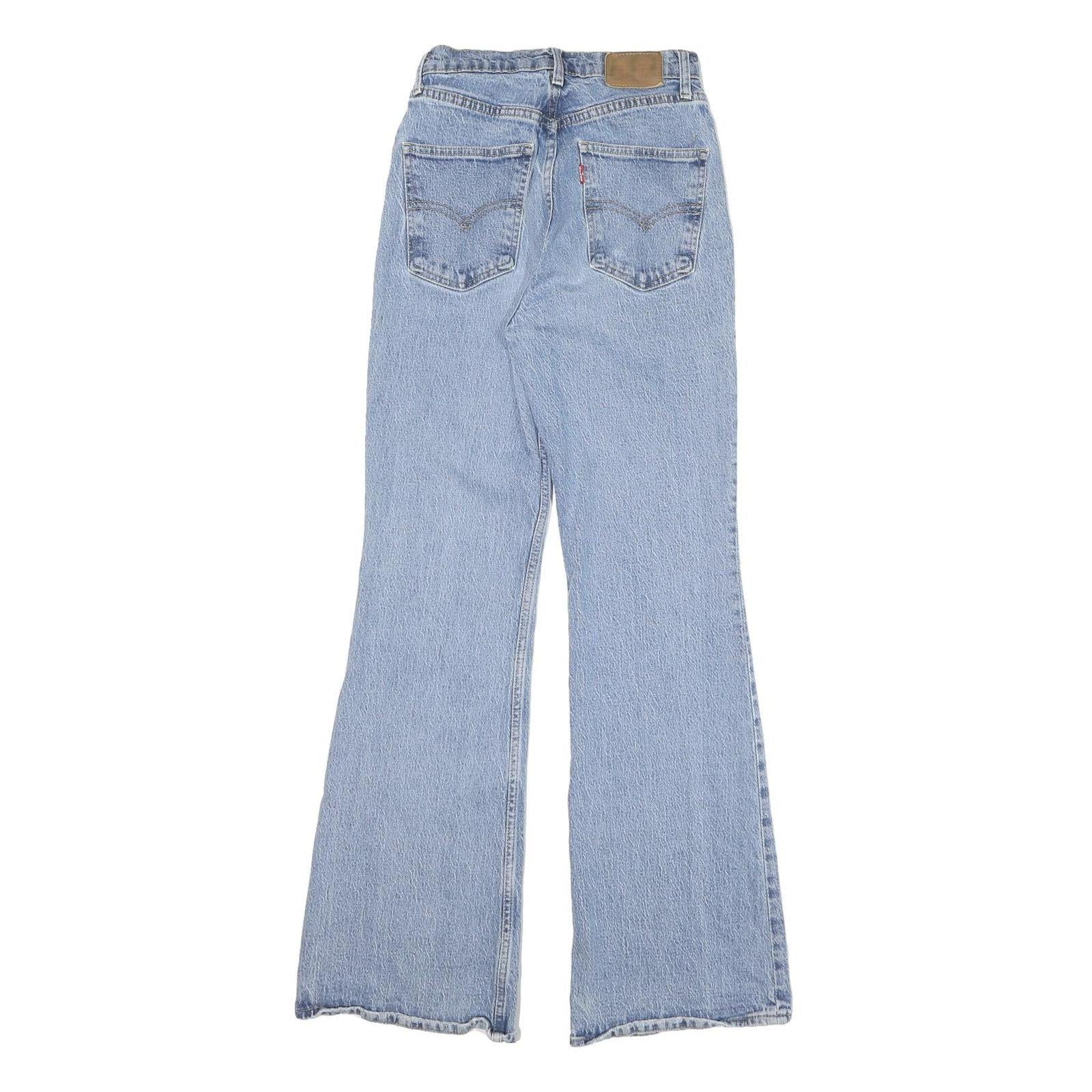 LEVI'S Womens Blue Regular Flared Denim Light W26 L30 Classic Fit Jeans