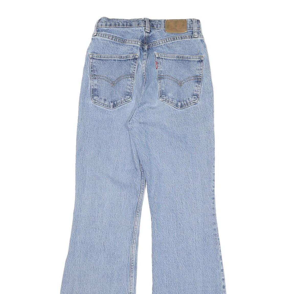 LEVI'S Womens Blue Regular Flared Denim Light W26 L30 Classic Fit Jeans