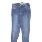 ZEBRA Womens Blue Slim Skinny Denim Light W28 W25 Jeans Cotton Blend Zip