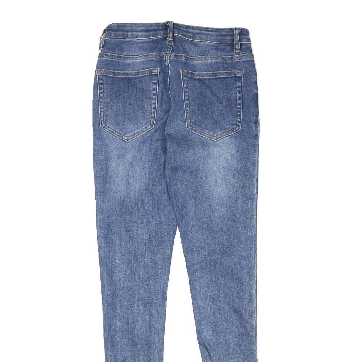 ZEBRA Womens Blue Slim Skinny Denim Light W28 W25 Jeans Cotton Blend Zip