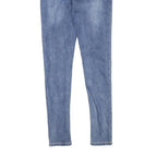 ZEBRA Womens Blue Slim Skinny Denim Light W28 W25 Jeans Cotton Blend Zip