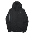 ADIDAS Mens Black Lightweight Hooded Jacket XS Polyester Plain Zip Sports