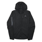 ADIDAS Mens Black Lightweight Hooded Jacket XS Polyester Plain Zip Sports