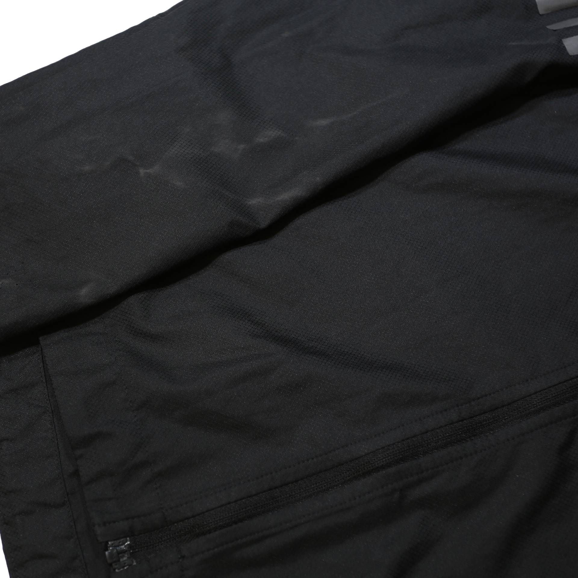 ADIDAS Mens Black Lightweight Hooded Jacket XS Polyester Plain Zip Sports