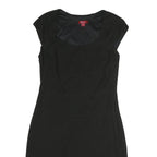 MONSOON Womens Black Bodycon Polyester Dress Short Sleeve Short UK 12 Elegant