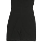 MONSOON Womens Black Bodycon Polyester Dress Short Sleeve Short UK 12 Elegant