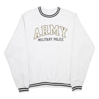 CHAMPION REVERSE WEAVE Mens White Army Military Police Crew Neck S Cotton