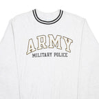 CHAMPION REVERSE WEAVE Mens White Army Military Police Crew Neck S Cotton