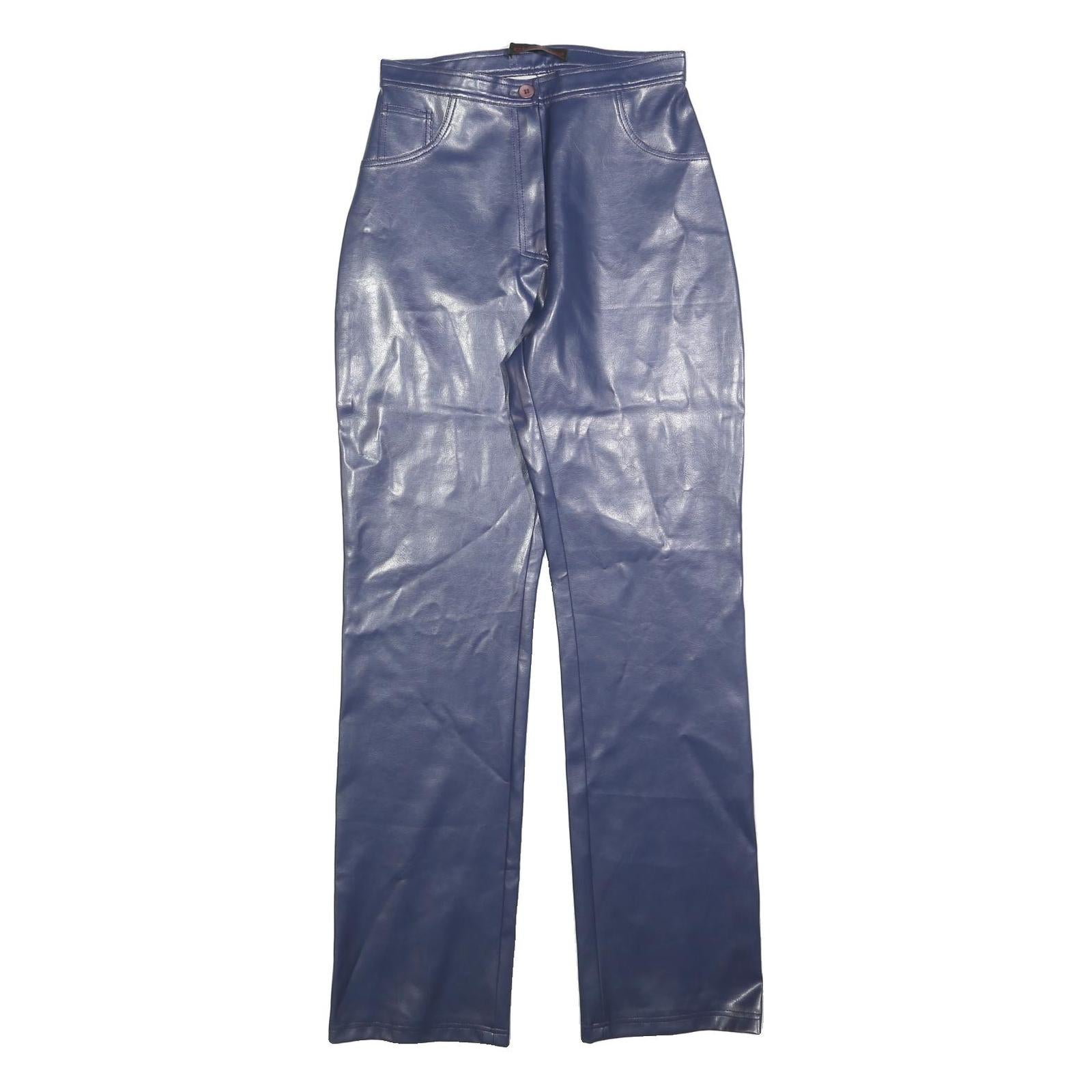 CI CA DO Womens Regular Navy Blue Polyester Blend Trousers W26 L32 Zip Comfort