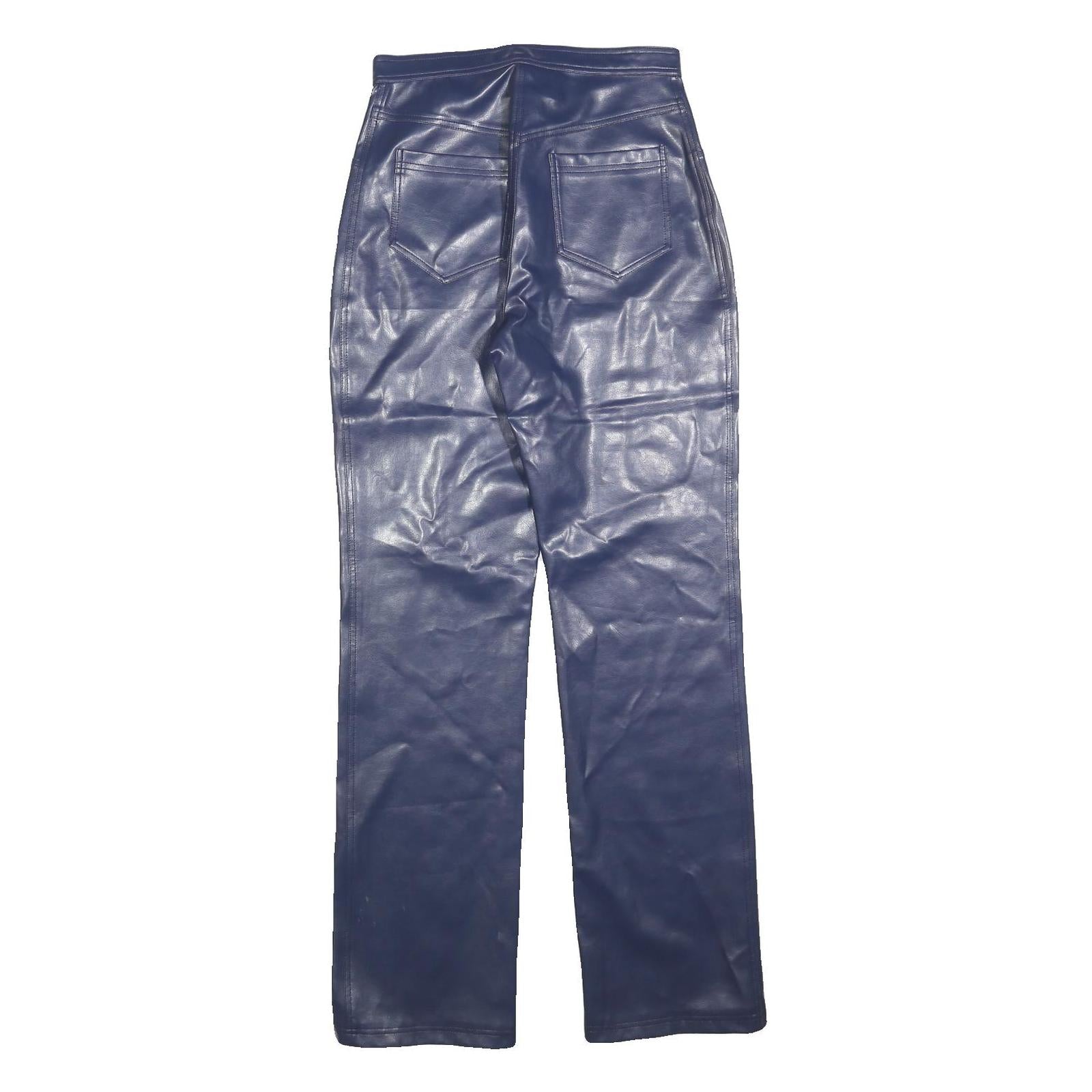 CI CA DO Womens Regular Navy Blue Polyester Blend Trousers W26 L32 Zip Comfort