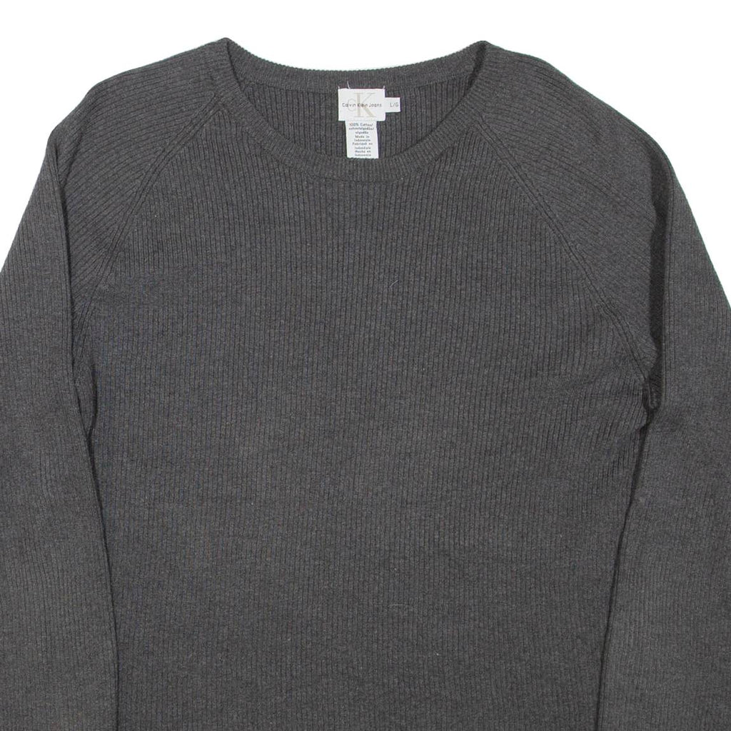 CALVIN KLEIN Mens Jumper Grey Tight Knit XL