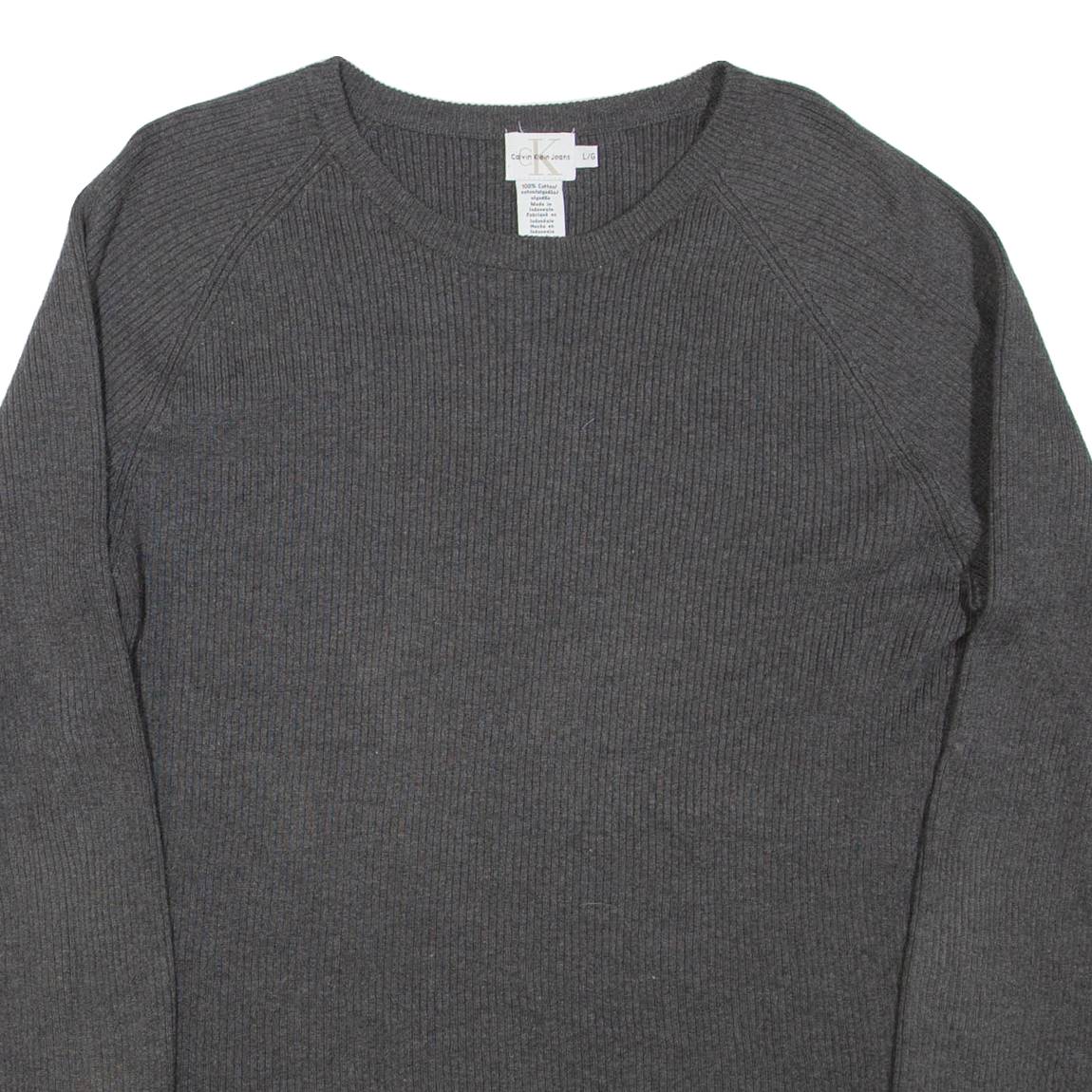 CALVIN KLEIN Mens Jumper Grey Tight Knit XL