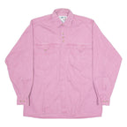 Mens Plain Shirt Purple Long Sleeve S