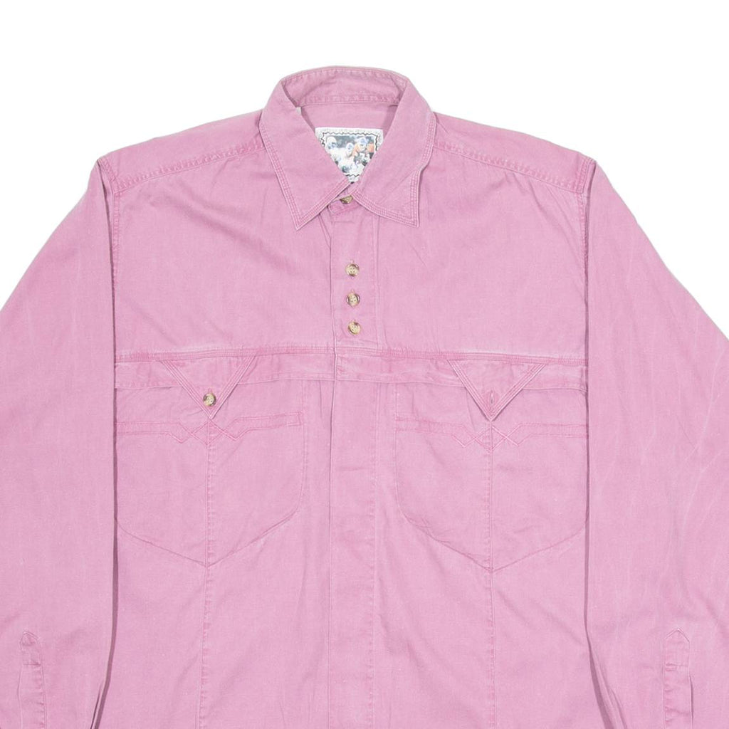 Mens Plain Shirt Purple Long Sleeve S