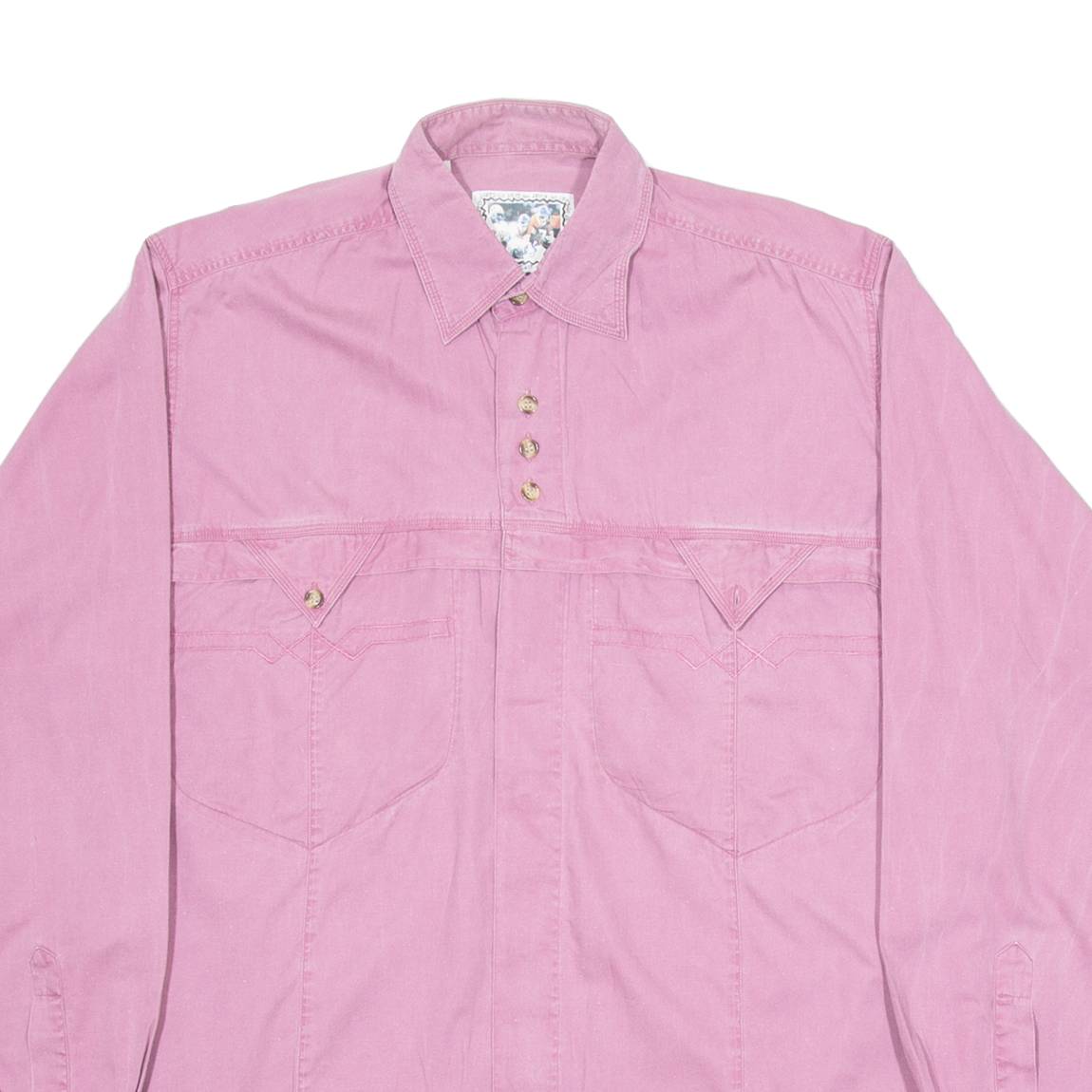Mens Plain Shirt Purple Long Sleeve S