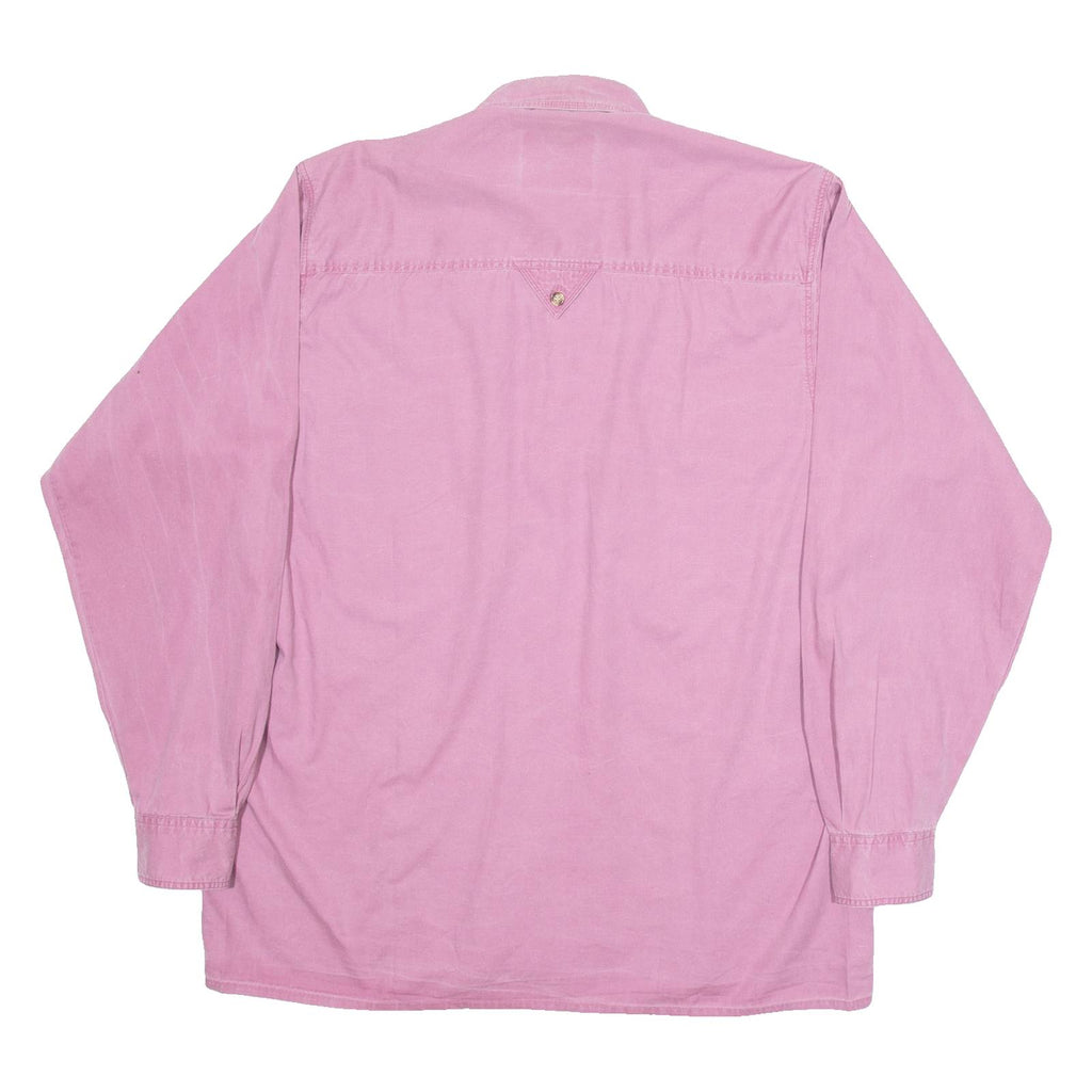 Mens Plain Shirt Purple Long Sleeve S