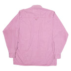 Mens Plain Shirt Purple Long Sleeve S