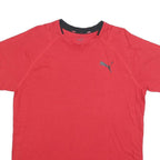 PUMA Mens Red L T-Shirt Short Sleeve Crew Neck Sports Activewear