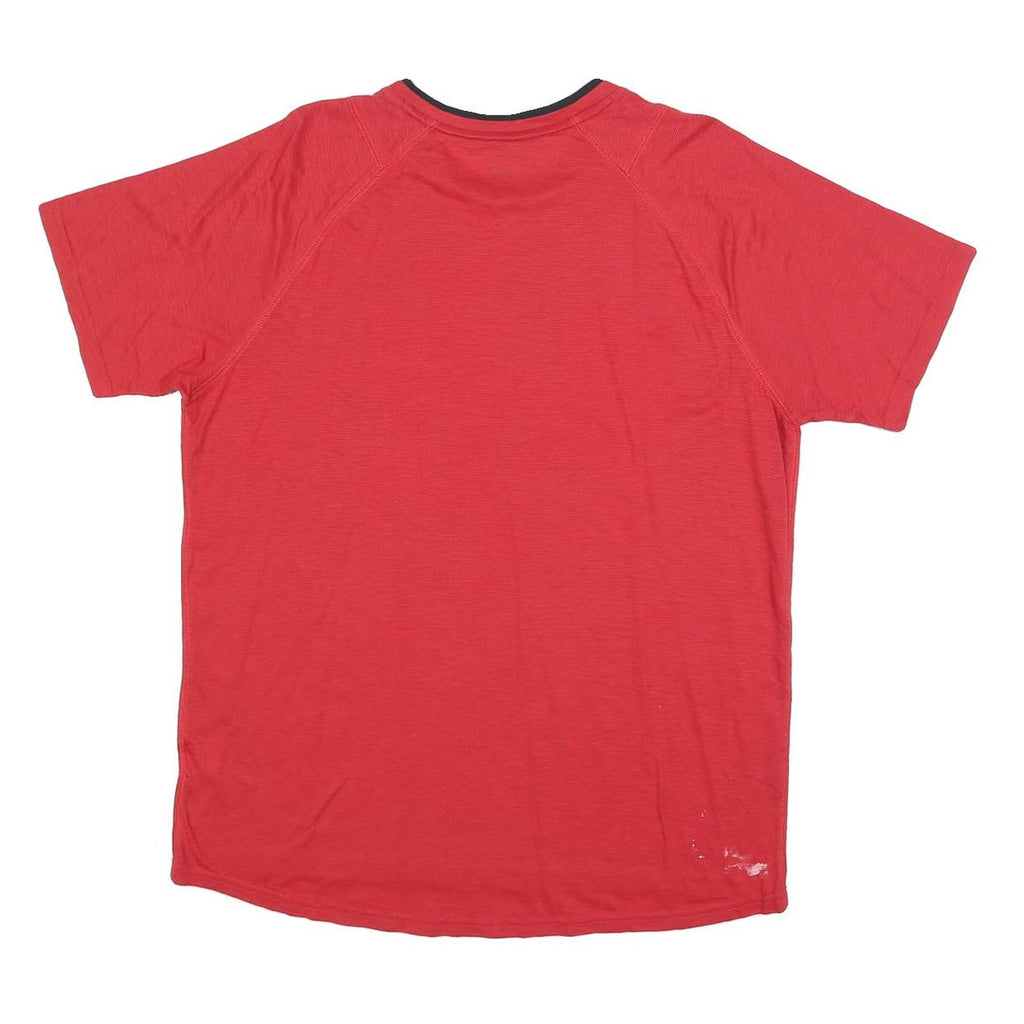 PUMA Mens Red L T-Shirt Short Sleeve Crew Neck Sports Activewear