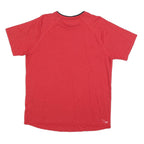 PUMA Mens Red L T-Shirt Short Sleeve Crew Neck Sports Activewear