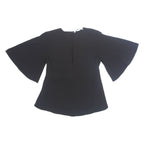 ZARA Belted Womens Blouse Black XS