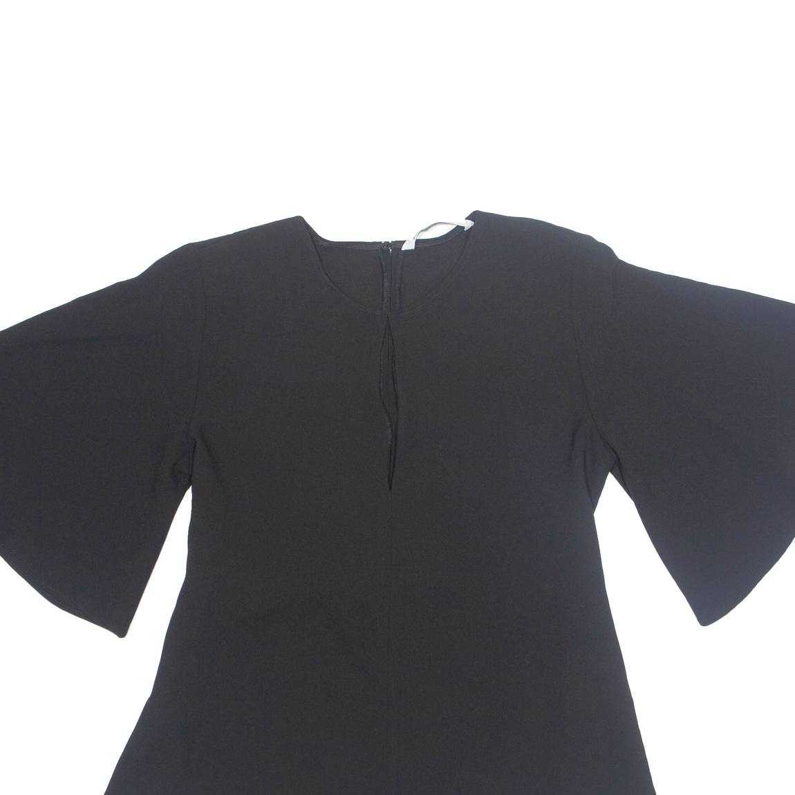 ZARA Belted Womens Blouse Black XS